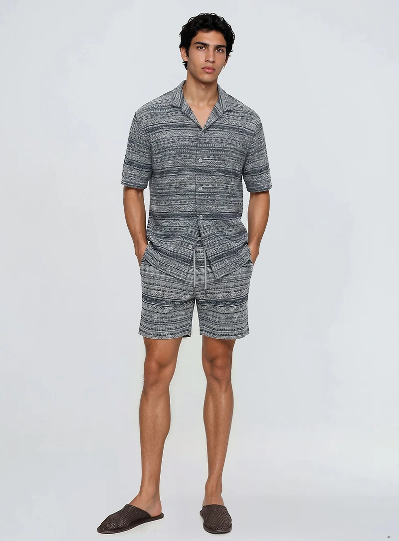 RAYN | Textured Knit Cuban Collar Shirt