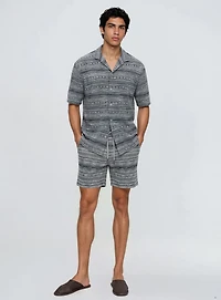 RAYN | Textured Knit Cuban Collar Shirt