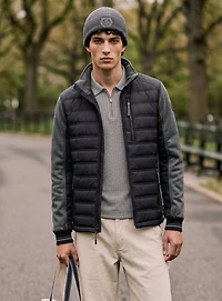 WALTER | Cut and Sew Textured Nylon Transitional Jacket