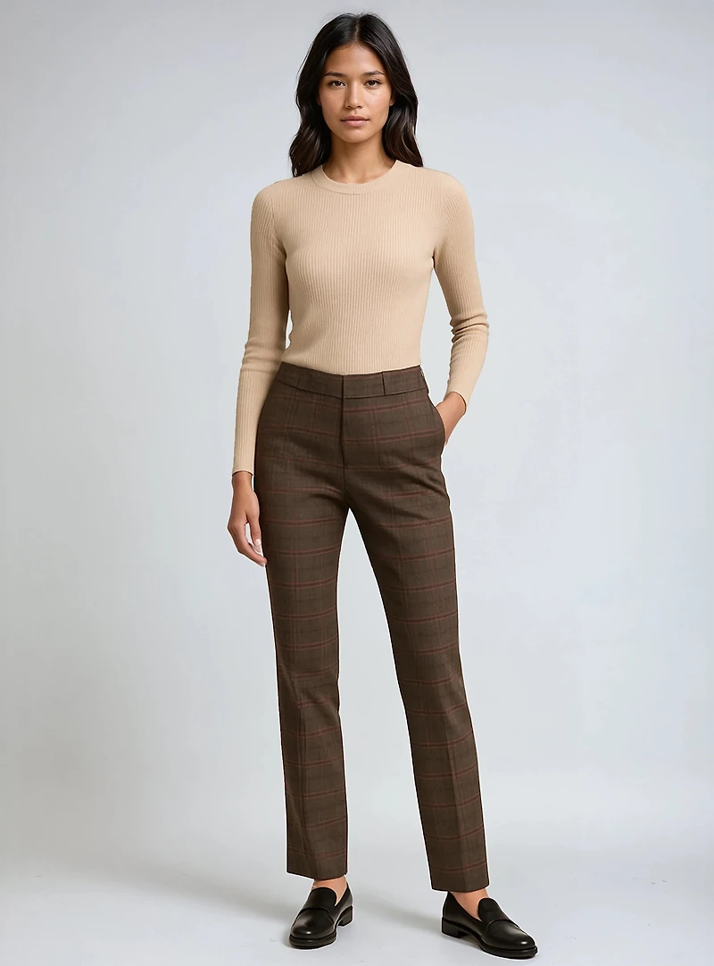 ANA | Boot cut checker pants