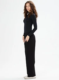 GLENN | Pantalon Ponte à Jambes Larges