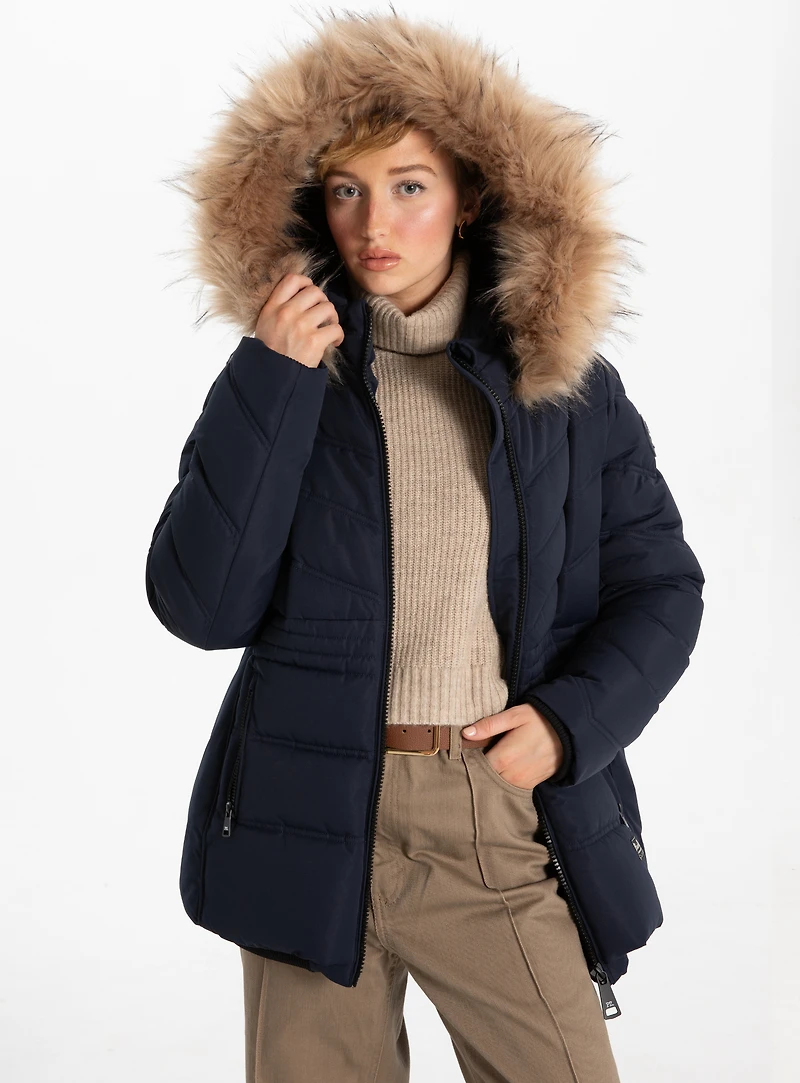 STELLINA | Blouson style aviateur à chevrons matelassés
