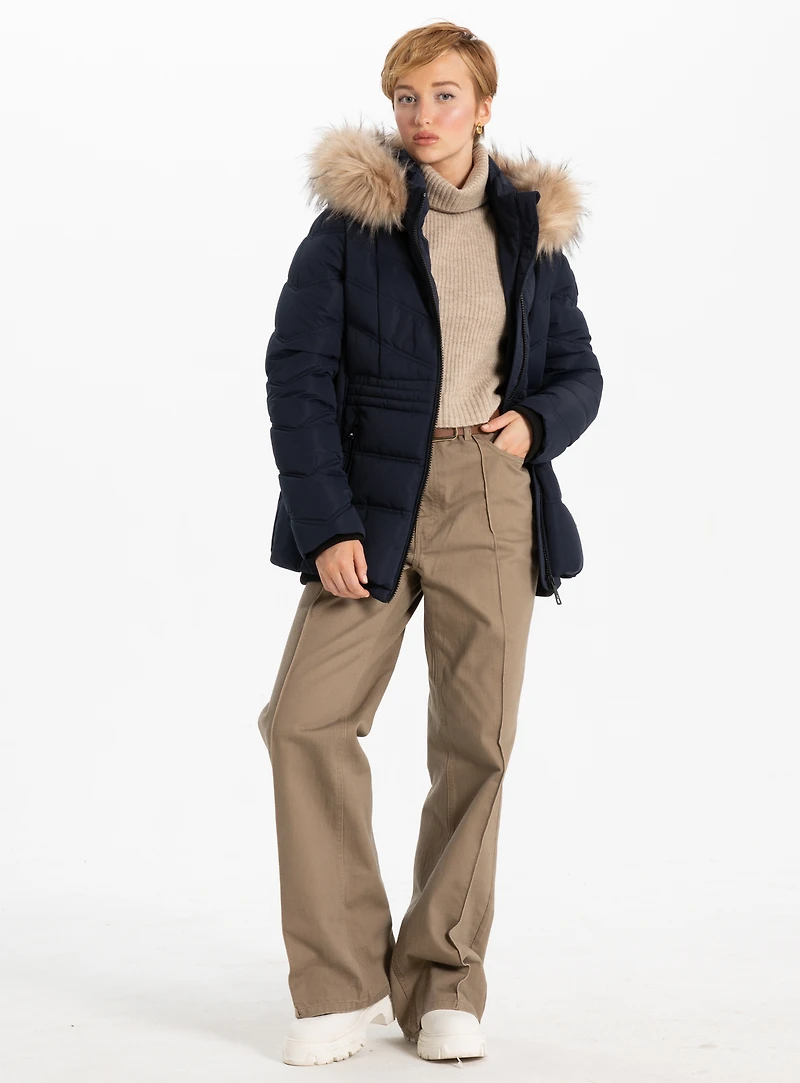 STELLINA | Blouson style aviateur à chevrons matelassés