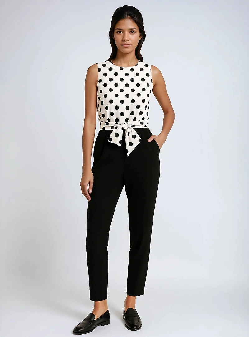 DARCY | Polka Dot Jumpsuit With Belt