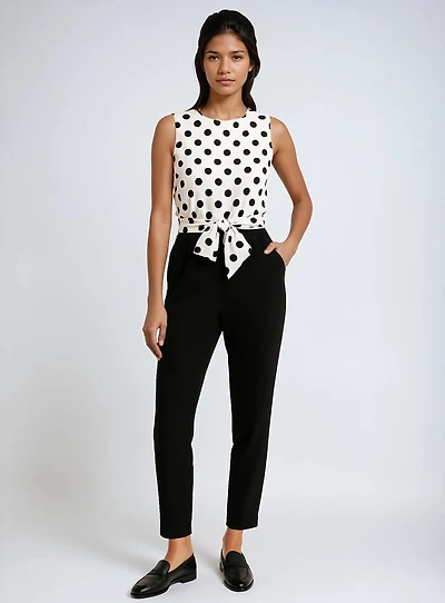 DARCY | Polka Dot Jumpsuit With Belt