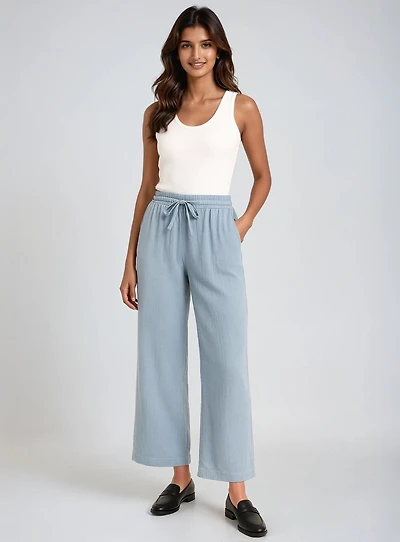 KELLY | Flowy Pants With Elastic Waistband