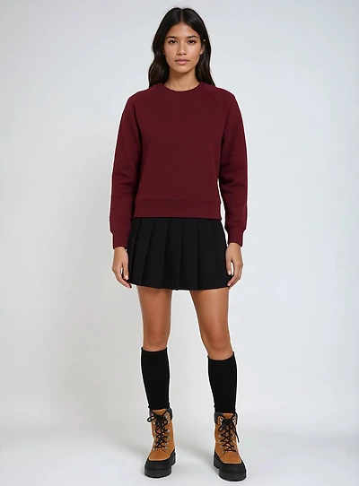 MIRA | RAGLAN SLEEVE CREW NECK KNIT TOP