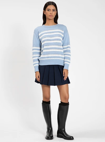 IRIS | Crew Neck Striped Sweater