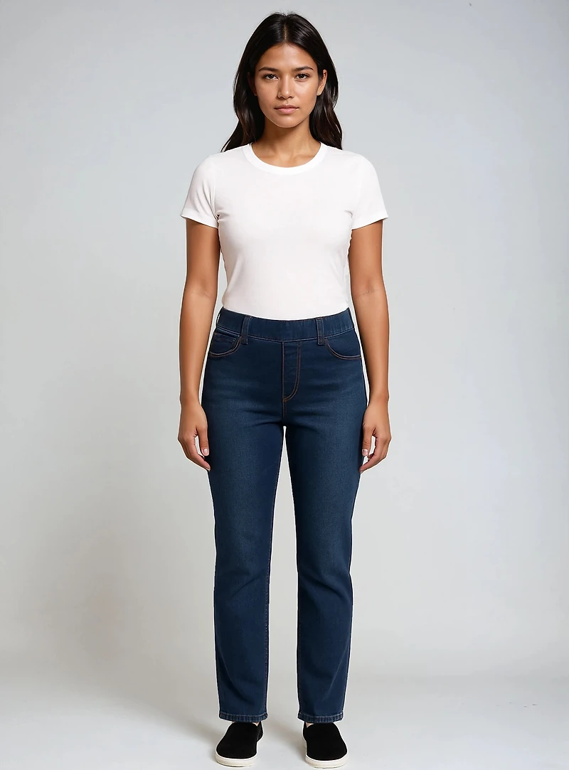 TESSA | Straight‑Leg Pull‑On Jeans