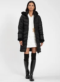 OKSANNA | Long parka with sherpa accents