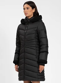 OKSANNA | Long parka with sherpa accents