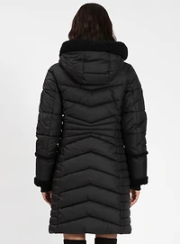 OKSANNA | Long parka with sherpa accents