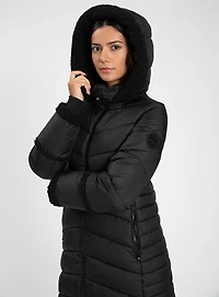 OKSANNA | Long parka with sherpa accents