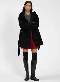 HILLARIA | Belted Melton Coat