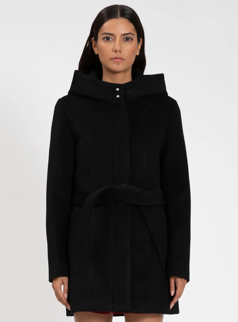 HILLARIA | Belted Melton Coat