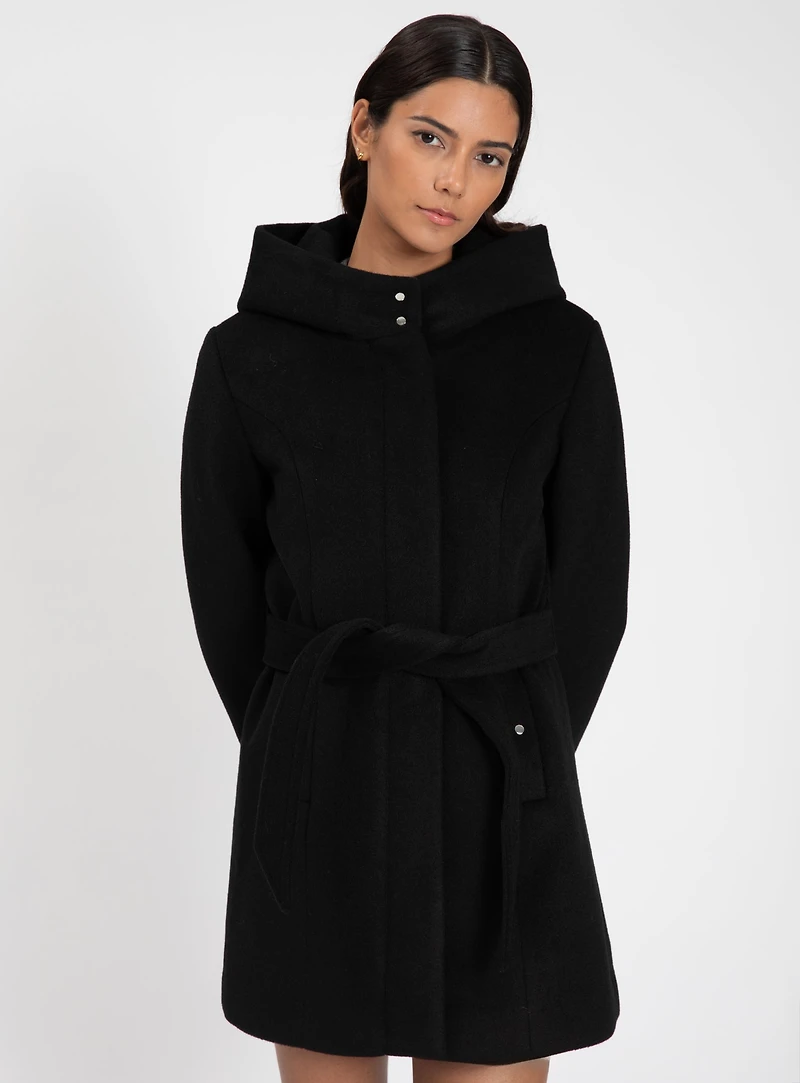 HILLARIA | Belted Melton Coat