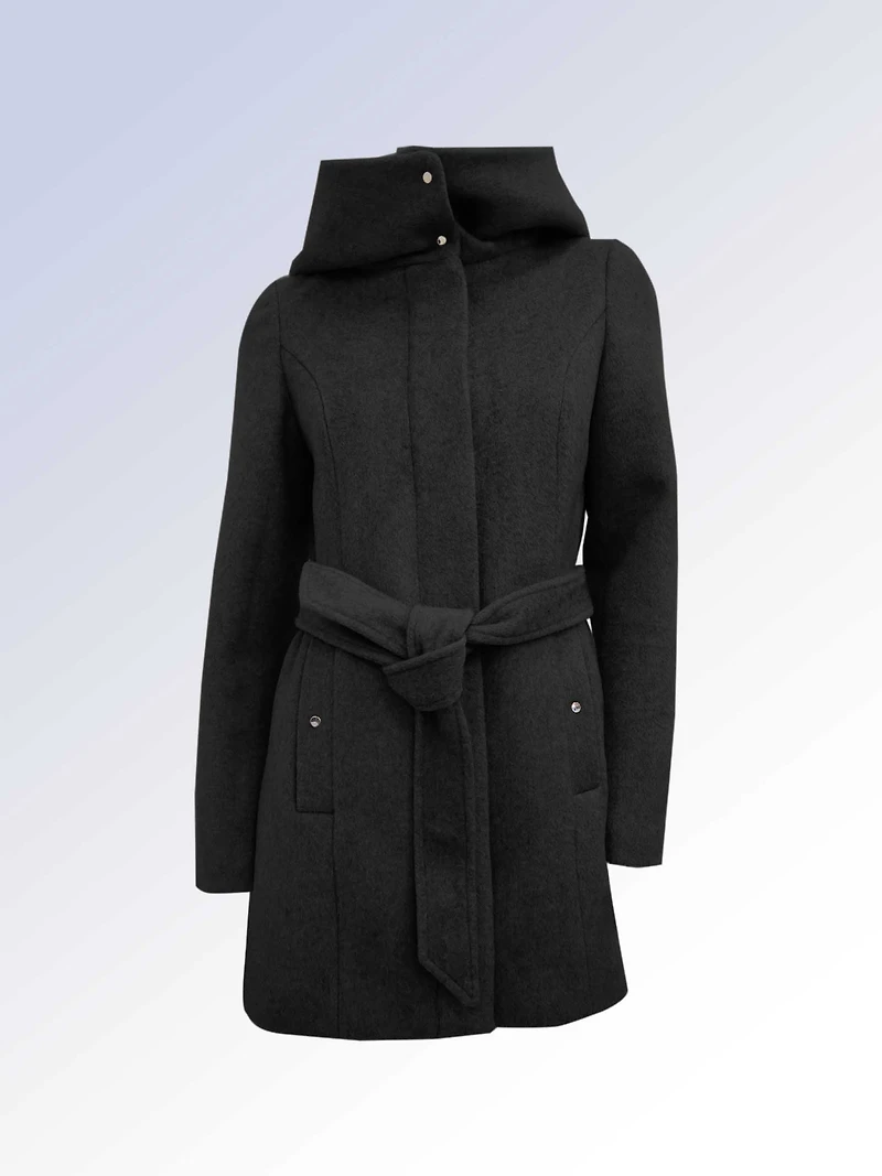 HILLARIA | Belted Melton Coat