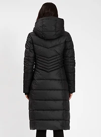 VALENTINA | Star-Stitch Chic Long Puffer Jacket