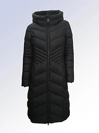 VALENTINA | Star-Stitch Chic Long Puffer Jacket