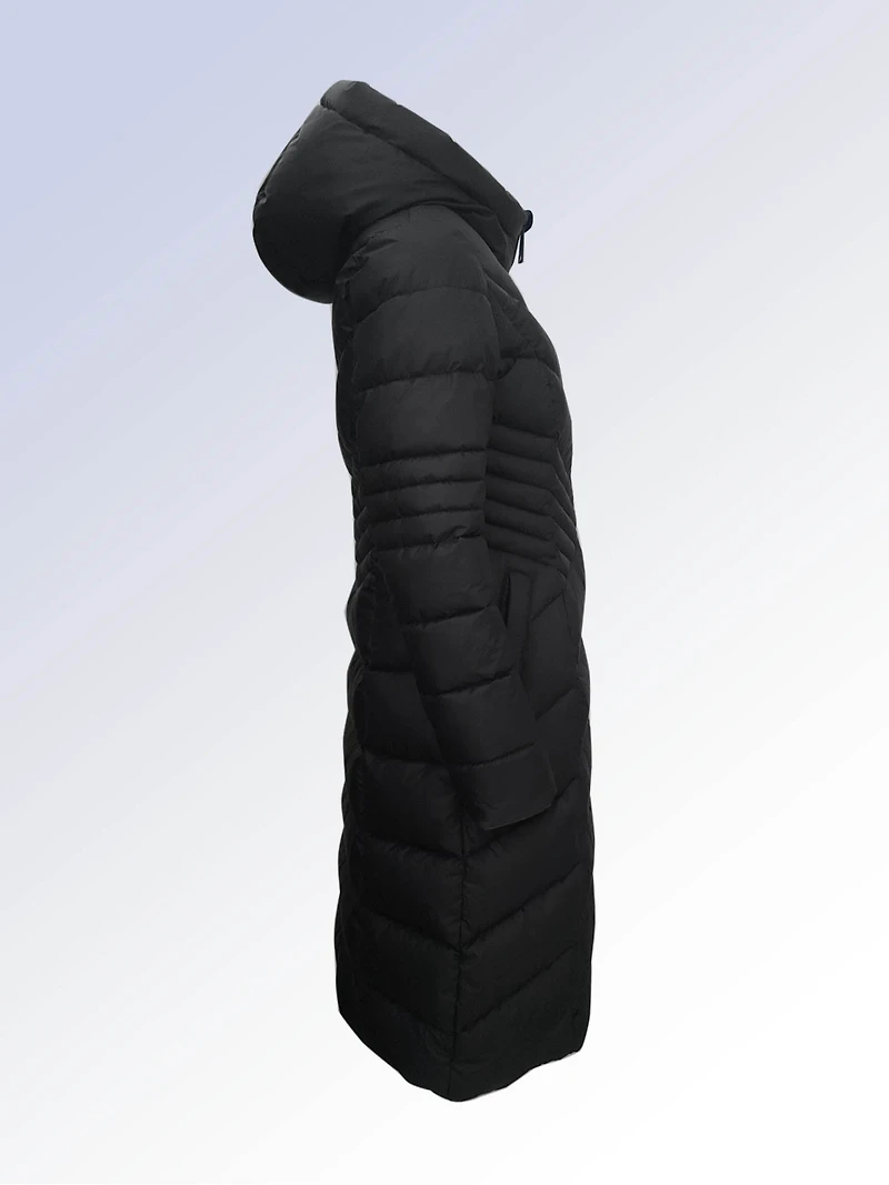 VALENTINA | Star-Stitch Chic Long Puffer Jacket