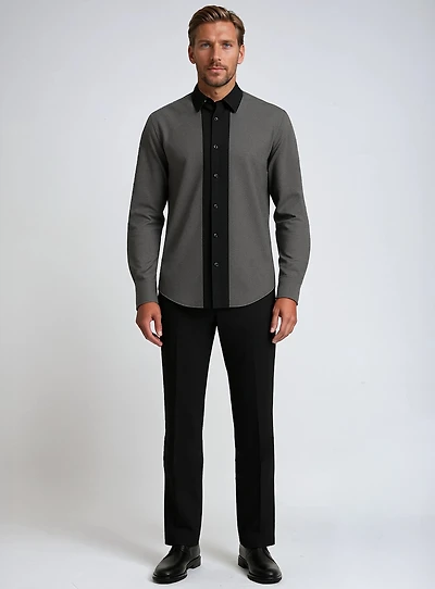 DONNY | Cotton Contrast Panel Shirt