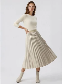 LILOU | Jupe Midi Plissée