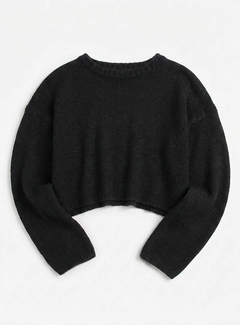 ALICIA | Crop sweater with side bow ties