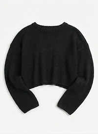 ALICIA | Crop sweater with side bow ties