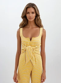 NADINE | Striped Terry Jumpsuit
