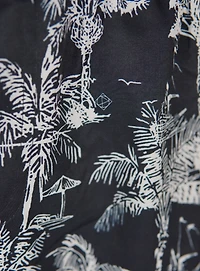 RIVIERA | Short de bain en toile imprimé palmier