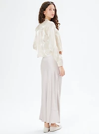 SOLENE | Jupe Midi Satinée