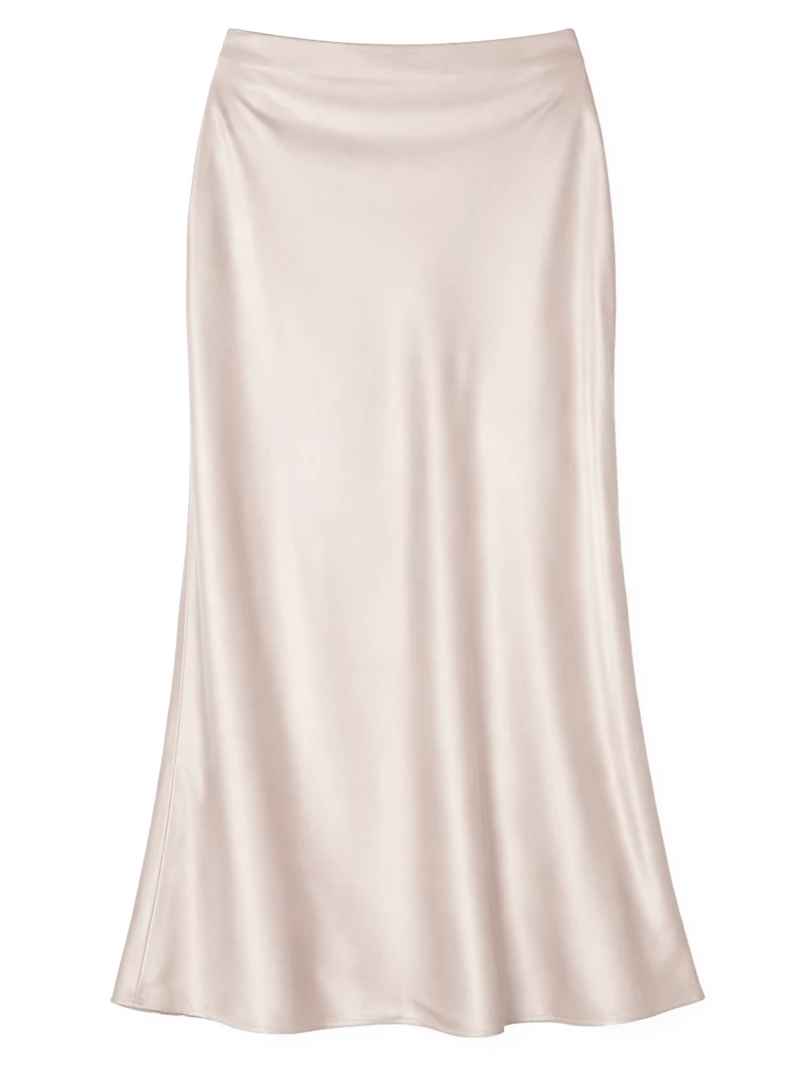 SOLENE | Jupe Midi Satinée
