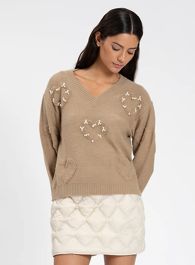 MAIRA | Pull en maille orné