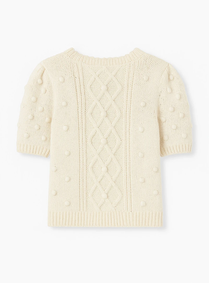 BINTA | Short-Sleeve Bobble Knit Sweater