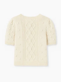 BINTA | Short-Sleeve Bobble Knit Sweater