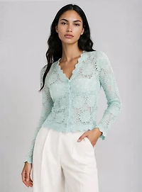 CRIS | Crochet Button-Up Cardigan