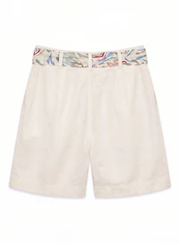 NERINA | Shorts With Printed Scarf Belt