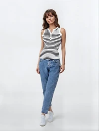 JULIA | Striped V-Neck Tank Top