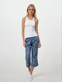 CARLY | Capri Elastic Waist Pants