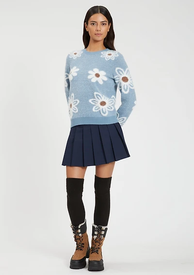 ALINE | Floral Knit Crewneck Sweater