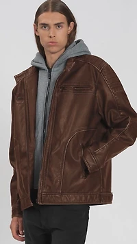 ZANEAUX | Vegan Leather Moto Jacket