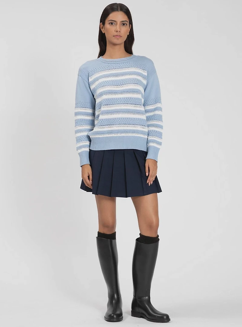 IRIS | Crew Neck Striped Sweater