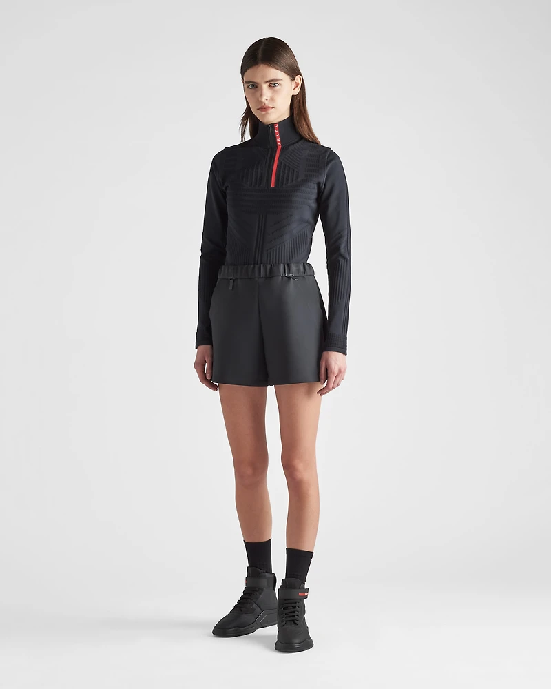 Tech Rec Re-Nylon piqué sports top