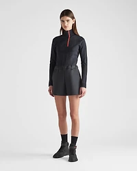 Tech Rec Re-Nylon piqué sports top
