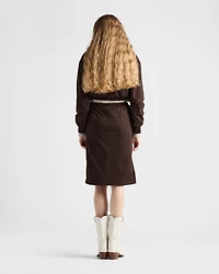 Reversible cotton jersey and Re-Nylon skirt
