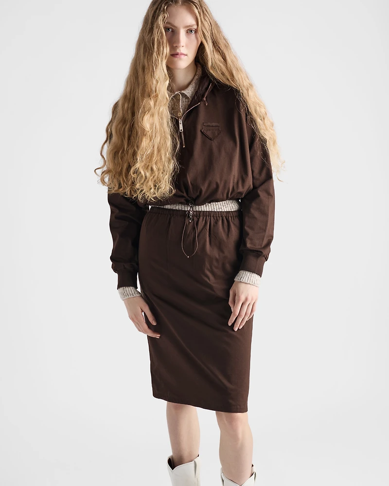 Reversible cotton jersey and Re-Nylon skirt
