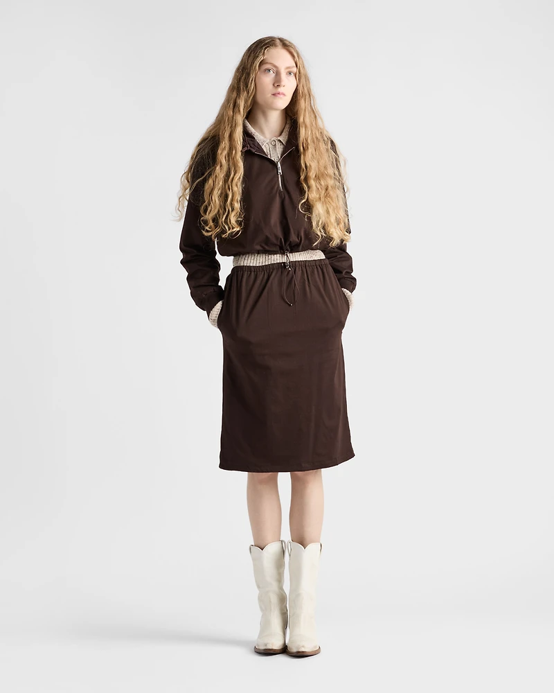 Reversible cotton jersey and Re-Nylon skirt