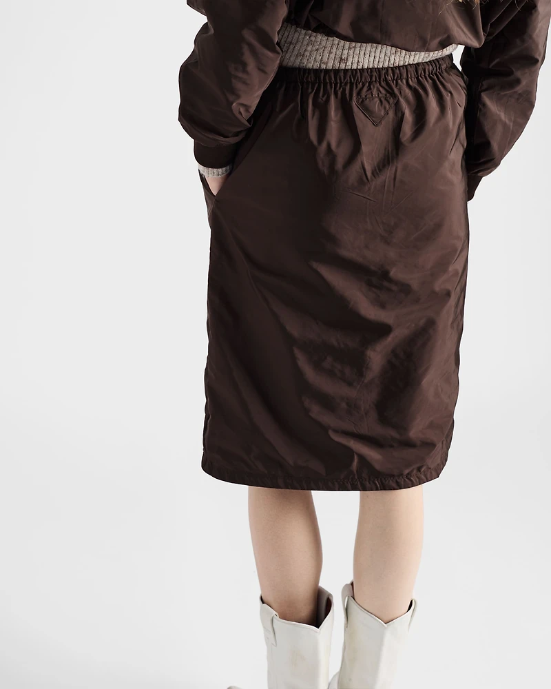 Reversible cotton jersey and Re-Nylon skirt