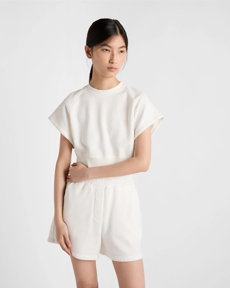 Cotton fleece shorts