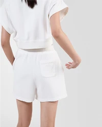Cotton fleece shorts